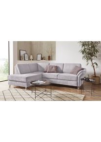 Sit & More Ecksofa SIT & MORE "Clio L-Form", silber, B:254cm H:89cm T:190cm, Sofas, Ecksofa, wahlweise mit Schlaffunktion und Bettkasten, inklusive Federkern