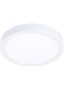 Eglo Aufbauleuchte "Fueva 5 Deckenlampe, Aufbaulampe, Kunststoff und Metall, Flurlampe", wei&szlig;, 1, &Oslash; 21cm H: 2,8cm, 1 Stk., Leuchten, Aufbauleuchte - H2,8 x &Oslash;21 cm - wei&szlig; - 17W inkl., Aufbauleuchte