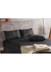 Dekokissen Hapo, grau (anthrazit, unifarben), B:40cm L:60cm, Polyester, Dekokissen_Sitzkissen_Kissenh&uuml;llen, Dekokissen, 40x60 cm