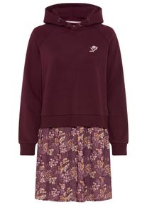 2-in-1-Kleid Kangaroos, Damen, Gr. 48/50, N-Gr, bunt (bordeaux), Sweatware, Obermaterial: 60% Baumwolle, 40% Polyester. Rock: 100% Polyester, bequem, Raglan&auml;rmel angesetztes B&uuml;ndchen, Kleider 2-in-1-Kleid, auch in gro&szlig;en Gr&ouml;&szlig;en, mit Langarm, aus Sweatware und Web