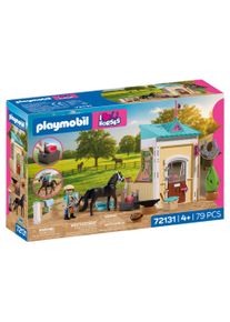 Konstruktions-Spielset Playmobil "Kleiner Stall mit Hufschmied (72131), I Love Horses", bunt, Spielbausteine, Kinder, Kunststoff, Konstruktions-Spielset, mit Licht; Made in Europe