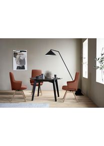 Polsterstuhl stressless "Laurel", braun (copper paloma, eiche gekalkt), B:58cm H:105cm T:60cm, Leder PALOMA: PALOMA ist ein durchgef&auml;rbtes Semianilin-M&ouml;belleder mit nat&uuml;rlicher Narbung., St&uuml;hle, Polsterstuhl, High Back mit Armlehne, Gr&ouml;&szlig;e L, mit schr&auml;ggestellten Beinen in Eiche