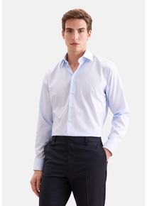 Businesshemd Seidensticker "Schwarze Rose", Herren, Gr. 3XL (48), normale &Auml;rmell&auml;ngen, blau, Hemden Businesshemd, Regular 1/1 Kentkragen Uni
