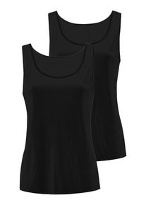 Achseltop Nina von C. "2er Pack Achseltop Elegance", Damen, Gr. 46, N-Gr, schwarz, Obermaterial: 81% Viskose CV. 19% Polyester PES., Unterhemden Achseltop