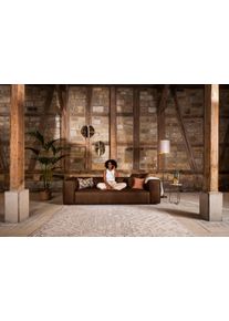 3-Sitzer W.Schillig "around-the-block Mega Sofa mit tollem Sitzkomfort, Breite 260cm", braun (tabacco z69), B:260cm H:66cm T:104cm, Longlife Xtra-Leder Z69: Das feinnarbige, gedeckte Softleder Z69 besticht durch seine au&szlig;ergew&ouml;hnliche Weichheit im trendigen &raquo;Vintage-Look&laquo;, Hautst&auml;rke 0, 9 - 1, 1 mm;Longlife fabric Flachgewebe T88 (100% Polyester), Sofas, 3-Sitzer, mit eleganter Biese, mit Federker