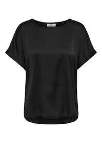 Jacqueline de Yong Kurzarmbluse JDY "JDYFIFI S/S TOP WVN NOOS", Damen, Gr. XS, schwarz, Web, Obermaterial: 100% Polyester, unifarben, normal, Blusen Kurzarmbluse, Polyester
