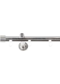 Gardinenstange SN DECO GROUP, edelstahl optik, L:120cm &Oslash;:19mm, Gardinenstangen, Gardinenstange