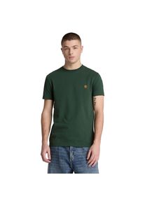 T-Shirt Timberland "DUNSTAN RIVER - SS Tee (Slim)", Herren, Gr. M, sycamore, Jersey, Obermaterial: 100% Baumwolle, normal, Rundhals, Shirts T-Shirt, mit Rundhalsausschnitt, Kurzarm-Design, aus Baumwolle
