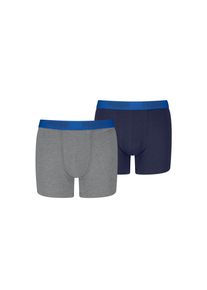 Boxershorts Puma "Puma BOYS EVERYDAY BASIC BOXERS", Jungen, Gr. 134/140, grau (team royal blau), Obermaterial: 95% Baumwolle, 5% Elasthan, Unterhosen Boxershorts, Komfortabler Logobund, ohne Eingriff