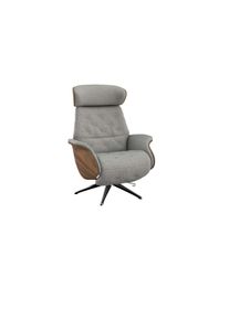 Relaxsessel FLEXLUX "Volden elektrischer Funktionsessel", grau (sophisto grau), B:81cm H:111cm T:90cm, 100% Polyester, Sessel, Relaxsessel, Gr&ouml;&szlig;e M, R&uuml;cken & Fu&szlig;teil elektrisch, Akku, Arml. Walnuss, Fu&szlig; Alu