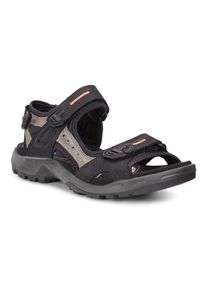 Outdoorsandale Ecco "Offroad", Herren, Gr. 50, Textil, schwarz (schwarz, grau), Nubukleder, Schuhe Outdoorsandale, Sommerschuh, Klettschuh, Outdoorschuh, in Trekking-Optik