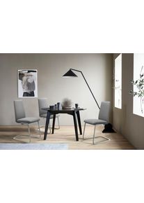 Polsterstuhl stressless "Laurel", grau (wild dove batick, chrom gl&auml;nzend), B:53cm H:92cm T:59cm, Leder BATICK: BATICK ist ein leicht korrigiertes, durchgef&auml;rbtes und genarbtes M&ouml;belleder, bei dem die meisten Unebenheiten und Spuren in der Regel entfernt wurden., St&uuml;hle, Polsterstuhl, Low Back, Gr&ouml;&szlig;e L, mit Beinen aus Stahl in Chrom gl&auml;nzend