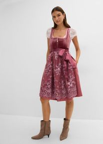Dirndl med paljettf&ouml;rkl&auml;de (2 delar) - rosa - storlek 46 - bonprix