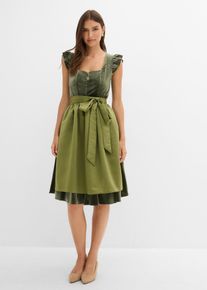 Dirndl och f&ouml;rkl&auml;de (2-delat set) - gr&ouml;n - storlek 46 - bonprix