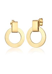 Paar Ohrstecker Elli "Ohrringe Ohrstecker Kreis Rund Modern 925 Silber" Gr. 20, gold, Ohrringe, Damen, 20, ohne Stein, Silber 925 (Sterlingsilber), Paar Ohrstecker