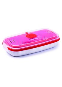 Snips Mikrowellen-Container-Kocher, Eierkocher, Weiss, Rot, Transparent
