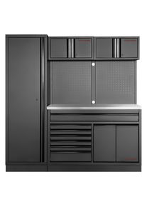 Kraftwerk, Werkstattschrank, MOBILIO BLK Kombi breit Lochwand Edelstahl (196 cm, 200 cm)