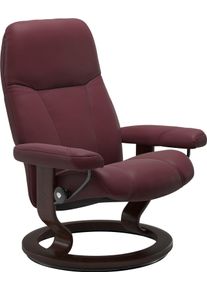 Relaxsessel stressless "Consul", rot (bordeaux batick), B:72cm H:94cm T:70cm, Leder BATICK: BATICK ist ein leicht korrigiertes, durchgef&auml;rbtes und genarbtes M&ouml;belleder, bei dem die meisten Unebenheiten und Spuren in der Regel entfernt wurden.;Leder PALOMA: PALOMA ist ein durchgef&auml;rbtes Semianilin-M&ouml;belleder mit nat&uuml;rlicher Narbung.;ROHLEDER Stoff Q2 FARON: Ein fester zuverl&auml;ssiger Boucl&eacute; mit einem
