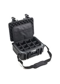 B&W International B&W International B&W Outdoor Koffer Typ 4000 schwarz mit Fototasche (Fotokoffer, 16.60 l), Kameratasche, Schwarz
