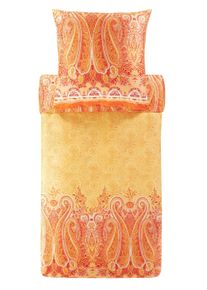 Bettw&auml;sche Bassetti "MERGELLINA", orange, B/L: 200cm x 200cm, Mako-Satin, B/L:, Mako-Satin, Obermaterial: 100% Baumwolle CO., Bettw&auml;sche, Bettw&auml;sche, aus satinierter Baumwolle und Rei&szlig;verschluss