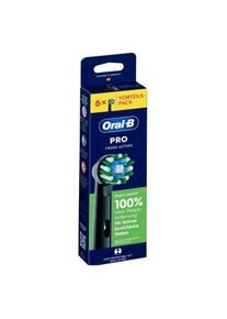 Oral-B, Zahnb&uuml;rstenkopf, Pro CrossAction Schwarz 6er Aufsteckb&uuml;rsten (6x)