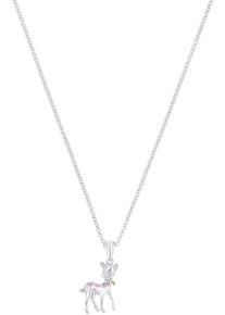 Kette mit Anh&auml;nger Prinzessin Lillifee "Rehkitz-Motiv", bunt (silberfarben, rosa, orange), Halsketten, M&auml;dchen, Silber 925 (Sterlingsilber), L: 38, Kette mit Anh&auml;nger