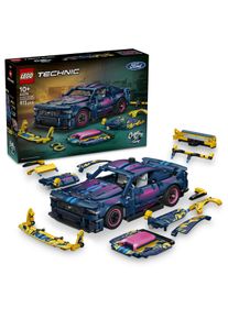 Konstruktionsspielsteine Lego "Ford Mustang GT Auto aus der Tuning-Werkstatt (42236), Lego Technic", bunt, Spielbausteine, Kinder, Kunststoff, Konstruktionsspielsteine, Made in Europe