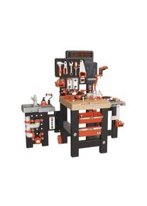 Spielwerkbank Smoby "Black+Decker Mega Center", orange (bunt), Rollenspielzeug, KinderB:117cm H:103cm T:56cm, Kunststoff, Spielwerkbank, B:117cm H:103cm T:56cm
