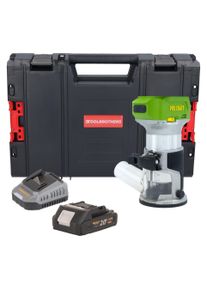 Procraft, Fr&auml;se, POB24bb Akku Multifunktionsfr&auml;se 20 V 6 / 8 mm Brushless + 1x Akku 2,0 Ah + Ladeger&auml;t + (Multifunktionsfr&auml;se)