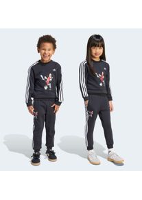 T-Shirt & Shorts adidas originals "CREW SET", Jungen, Gr. 128, schwarz (schwarz, wei&szlig;), Obermaterial: 70% Baumwolle, 30% Polyester, KOB Set-Artikel T-Shirt & Shorts, f&uuml;r Kinder, aus Baumwolle