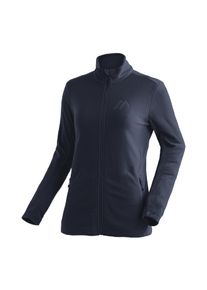 Fleecejacke Maier Sports "DA-MIDLAYERJACKE DENISE JACKET W", Damen, Gr. 40, blau (night sky), Fleece, Obermaterial: 100% Polyester, hoch geschlossener Ausschnitt, eingesetzt eingefasste Kante, Jacken Fleecejacke, mit durchgehendem Rei&szlig;verschluss, hoch geschlossener Ausschnitt
