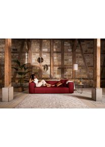 3-Sitzer W.Schillig "around-the-block Mega Sofa mit tollem Sitzkomfort, Breite 260cm", rot (ruby rot z59), B:260cm H:66cm T:104cm, Longlife Xtra-Leder Z59: Glattleder mit modischer Pr&auml;gung. Hautst&auml;rke 0, 9 - 1, 1 mm, Sofas, 3-Sitzer, mit eleganter Biese, mit Federkern