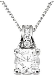 Kettenanh&auml;nger Firetti "Schmuck Geschenk Gold 333 Halsschmuck Anh&auml;nger Fantasie", wei&szlig; (wei&szlig;goldfarben, kristallwei&szlig;, kristallwei&szlig;), Schmuckanh&auml;nger, Damen, Wei&szlig;gold 333, 0,81 g, Kettenanh&auml;nger, mit Zirkonia (synth.)