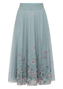 T&uuml;llrock Zero "T&uuml;llrock mit Blumen", Damen, Gr. 34, blau (patch blau, pink), Einsatz: 100% Polyester PES., R&ouml;cke T&uuml;llrock