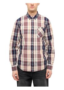 Langarmhemd Mustang "Herren Style Chester", Herren, Gr. M, US-Gr&ouml;&szlig;en, bunt 12939, Web, 100% Baumwolle, kariert, regular fit, Hemden Langarmhemd