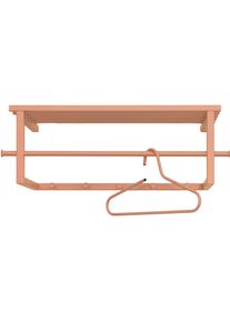 Garderobenleiste SPINDER DESIGN, rosa, B:76cm H:26cm T:34cm, Metall, Garderobenhalter, Garderobenleiste, Metall, Trendfarbe, Breite 76 cm
