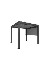 BioHort Pavillon-Rollo, Dunkelgrau, Metall, Kunststoff, 235x10x272 cm, Sonnenschutz, Pavillons