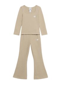 adidas originals Piger S&aelig;t 'LONGSLEEVE LEGGINGS SET WINTERIZED' sand St&oslash;rrelse 116