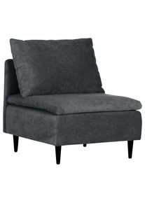 Mid.you , Anthrazit , Textil , Buche , massiv , F&uuml;llung: Polyester , 77x72x83 cm , erweiterbar, R&uuml;cken echt ,
