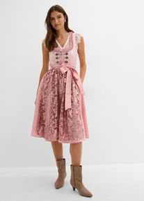 Dirndl med paljettf&ouml;rkl&auml;de (2 delar) - rosa - storlek 52 - bonprix