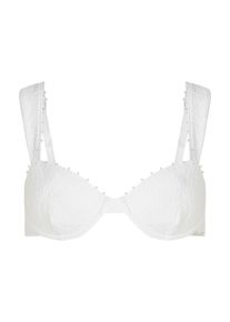 K by KARL LAGERFELD Karl Lagerfeld Damer Bikinioverdel ' Strukturiertes Bikini-Top Perlen und B&uuml;geln ' creme St&oslash;rrelse 100