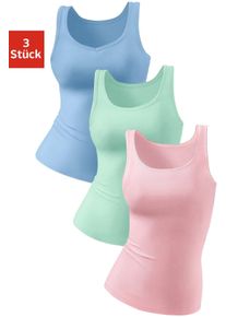 Damen Achselhemd in blau, ros&eacute;, mint ,Gr&ouml;&szlig;e 52A, Witt, 100% Baumwolle