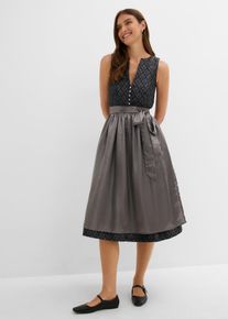 Dirndl med f&ouml;rkl&auml;de (set i 2 delar) - gr&aring; - storlek 54 - bonprix