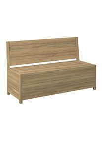 Ambia Garden Gartenbank, Akaziefarben, Holz, Akazie, teilmassiv, 150x90x58 cm, FSC 100%, Truhe im Sitz, mit R&uuml;ckenlehne, Holzm&ouml;bel, Sitzgelegenheiten Holz, Holzb&auml;nke, Gartenb&auml;nke Holz