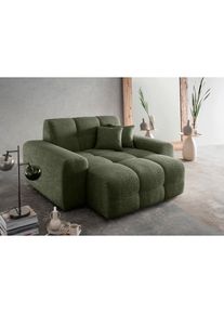 P & B , Waldgr&uuml;n , Textil , Uni , 181x87x155 cm , Made in EU , erweiterbar (Typenauswahl) ,