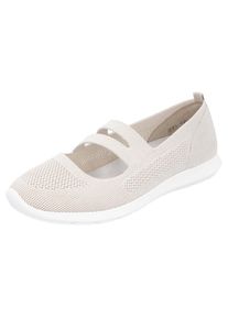 Remonte, Damen, Riemchenballerina , Halbschuh, Freizeitschuh, Komfortschuh mit herausnehmbarer Einlage, creme, 38, Ballerina mit elastischen 
