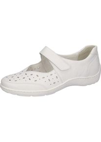 Waldl&auml;ufer Waldl&auml;ufer, Damen, Riemchenballerina &raquo;HENNI&laquo; Komfortschuh, Halbschuh in Komfortweite H (= sehr weit), wei&szlig;, 6,5, Ballerina mit praktischem 