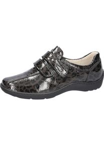Waldl&auml;ufer Waldl&auml;ufer, Damen, Klettschuh &raquo;Henni&laquo; Lackschuh, Komfortschuh, Leo-Optik, Bequemweite H (=sehr weit), carbon-leo, 5 (38), In komfortabler Schuhweite H