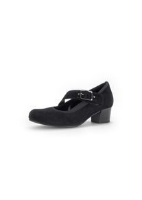 Gabor, Damen, Pumps Blockabsatz, Businessschuh, Spangenpumps, Komfortweite H (=sehr weit), schwarz, 38,5, Pumps mit Klettverschluss unter der 