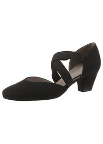 Ara, Damen, Spangenpumps &raquo;TOULOUSE&laquo; , Abendschuh, Festtagsschuh, Trichterabsatzmit elastischen Riemchen, schwarz, 6 (39), Pumps mit &uuml;berkreuzten 